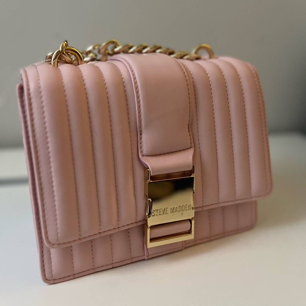 Steve Madden Baby Pink Chain Handbag and Crossbody